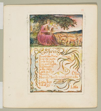 Sanger om uskyld og erfaring: Vår, ca. 1825. av William Blake