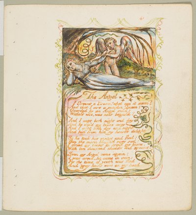 Sanger om uskyld og erfaring: Engelen, ca. 1825. av William Blake