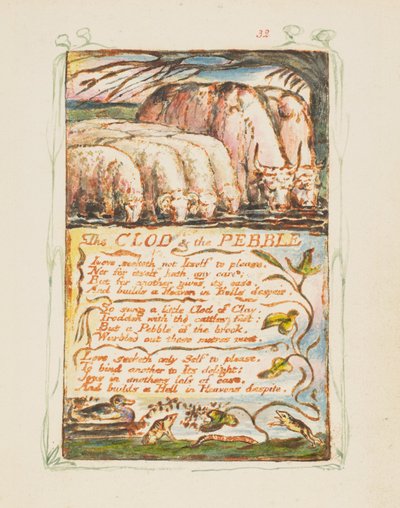 Sanger om uskyld og erfaring: Klumpen og småsteinen, ca. 1825. av William Blake