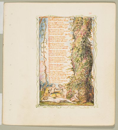 Songs of Innocence and of Experience: The Little Girl Found andre plate, ca. 1825. av William Blake