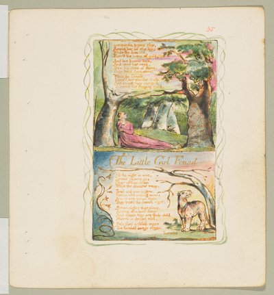 Sanger om uskyld og om erfaring: The Little Girl Lost The Little Girl Found, ca. 1825. av William Blake