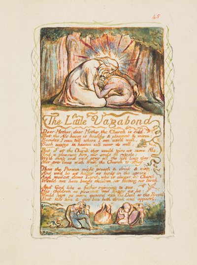 Sanger om uskyld og erfaring: Den lille vagabonden, ca. 1825. av William Blake