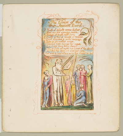 Sanger om uskyld og om erfaring: Voice of the Ancient Bard, ca. 1825. av William Blake