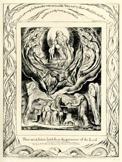 The Book of Job2:7 illustrert av William Blake av William Blake