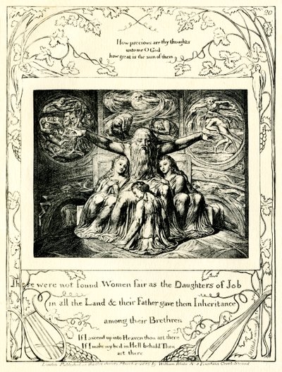 The Book of Job 42:15 illustrert av William Blake av William Blake