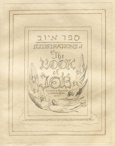 The Book of Job: Tittelside, 1825. av William Blake