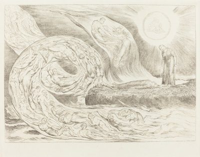 The Circle of the Lustful: Paolo og Francesca av William Blake