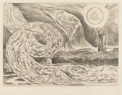 The Circle of the Lustful: Paolo og Francesca, 1827. av William Blake