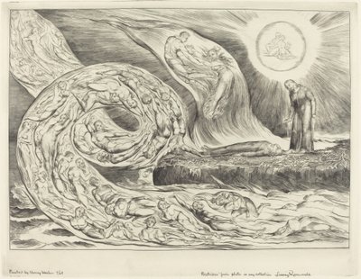 The Circle of the Lustful: Paolo og Francesca, 1827. av William Blake