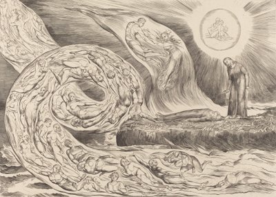 The Circle of the Lustful: Paolo og Francesca, 1827. av William Blake