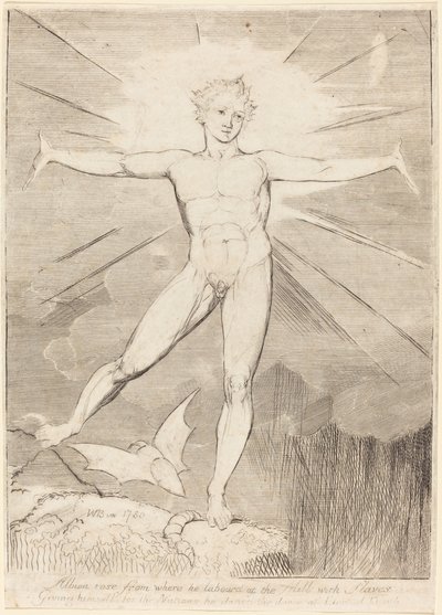The Dance of Albion Glad Day, ca. 18031810. av William Blake