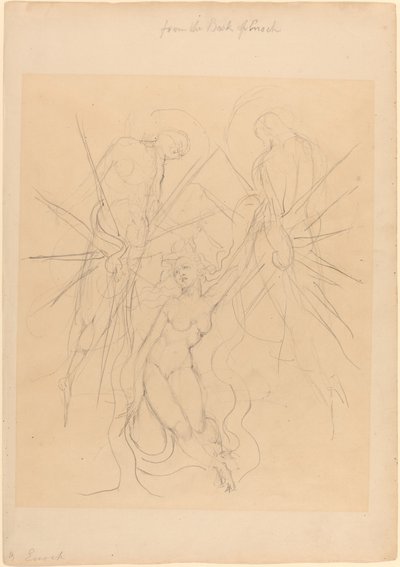 Englenes nedstigning til en av menneskenes døtre av William Blake