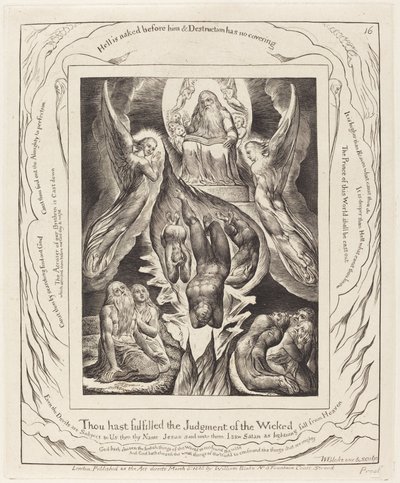 Satans fall, 1825. av William Blake