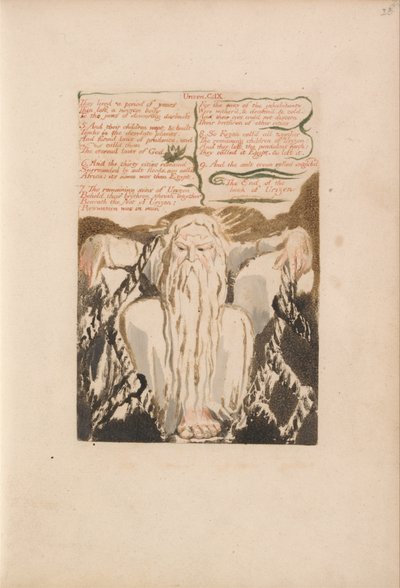 Den første boken til Urizen, plate 27, de levde i en periode på år. . . . (Bentley 28) av William Blake