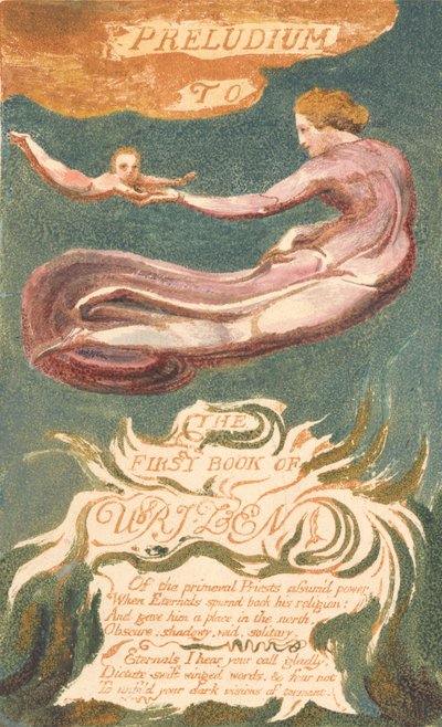 The First Book of Urizen, plate 2, "Preludium to the Book of Urizen" (Bentley 2a) av William Blake