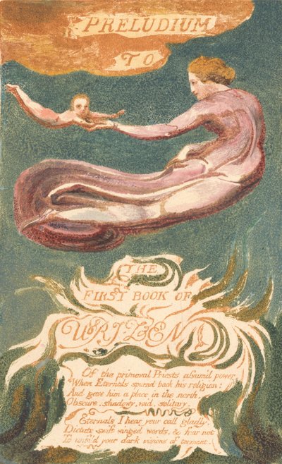 The First Book of Urizen, plate 2, Preludium to the Book of Urizen (Bentley 2a) av William Blake