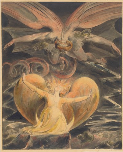 Den store røde dragen og kvinnen kledd med solen av William Blake