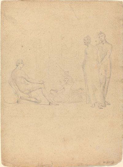 Spedbarnet Hercules struper slangene av William Blake
