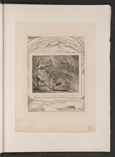 Herren svarer jobb ut av virvelvinden, 1825. av William Blake
