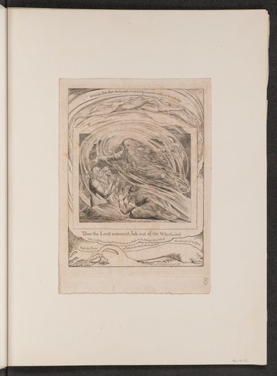 Herren svarer jobb ut av virvelvinden, 1825. av William Blake