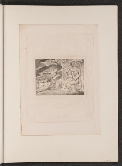 Sendebudene forteller Job om hans ulykker, 1825. av William Blake