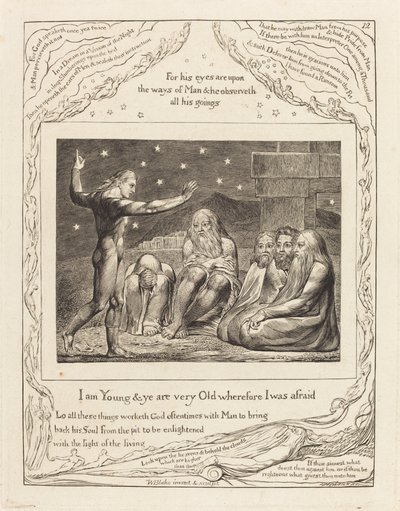 Elihus vrede, 1825. av William Blake