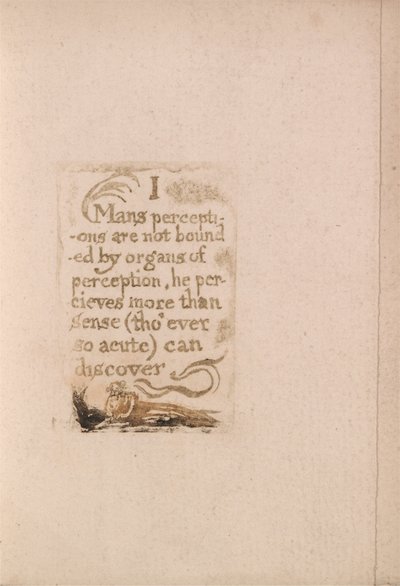 There Is No Natural Religion, Plate 10, I Mans oppfatninger er ikke begrenset. . . . (Bentley b3) av William Blake