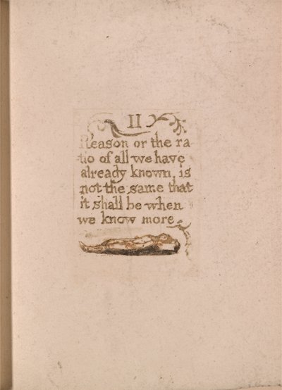 Det er ingen naturlig religion, plate 11, II grunn eller forholdet . . . . (Bentley b4) av William Blake