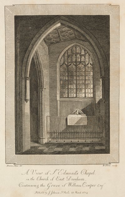 Utsikt over St. Edmunds kapell i Church of East Dereham..., 1804. av William Blake