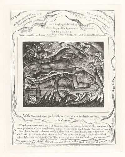 Med drømmer på sengen min skremmer du meg og skremmer meg med visjoner av William Blake