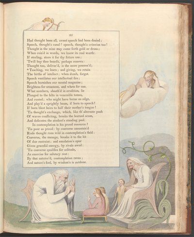 Young's Night Thoughts, side 35, "Undervisning, vi lærer; og å gi, beholder vi" av William Blake