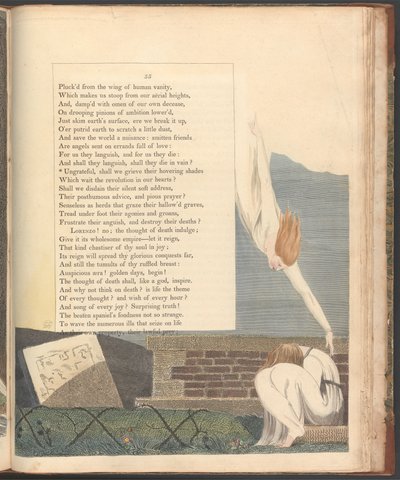 Young's Night Thoughts, side 55, "Utakknemlige, skal vi sørge over deres svevende nyanser" av William Blake