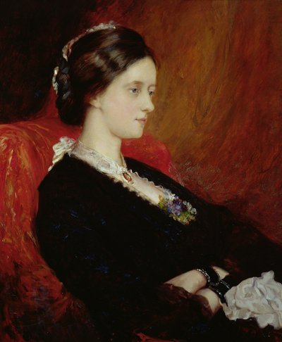 Portrett av The Hon. Fru Emily Meynell-Ingram (1840-1904) 1884 (olje på lerret) av William Blake Richmond