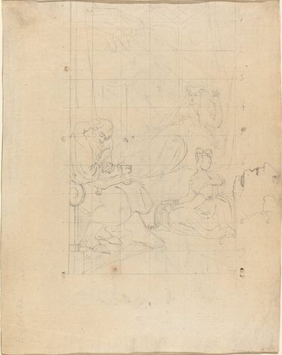 Dronning Katherines drøm [rekto] av William Blake after Henry Fuseli