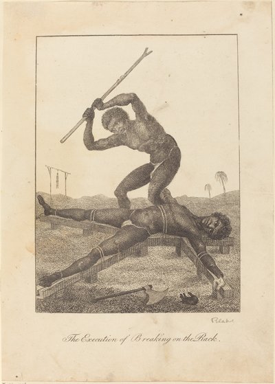 Utførelsen av Breaking on the Rack av William Blake after John Gabriel Stedman