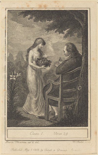 Canto I, vers 29 av William Blake after Mary Ann Flaxman