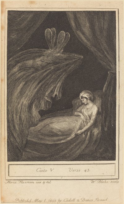 Canto V, vers 43 av William Blake after Mary Ann Flaxman