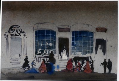 Ankomsten (w/c på papir) av William Blamire Young
