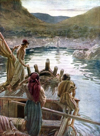 Jesus viser seg for disiplene ved Galilea-sjøen - Bibelen av William Brassey Hole
