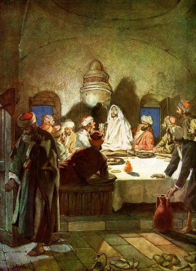 Jesus forteller sine disipler at han vil bli forrådt - Bibelen av William Brassey Hole