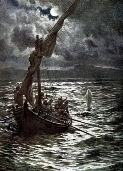 Jesus går på vannet - Bibelen av William Brassey Hole