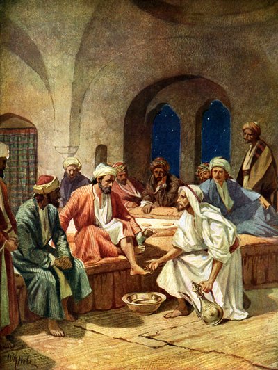 Jesus vasker Peters føtter - Bibelen av William Brassey Hole