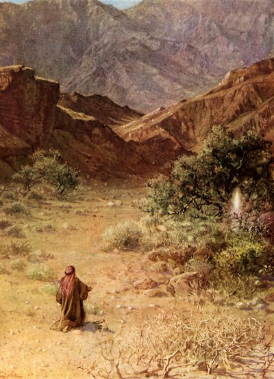 Moses og den brennende busken - Bibelen av William Brassey Hole