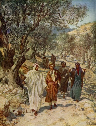 Filip og Natanael blir Jesu disipler - Bibelen av William Brassey Hole