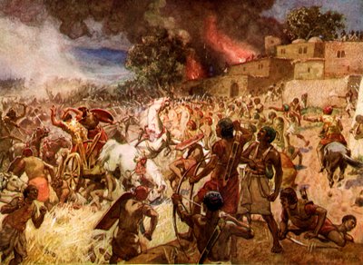 Kong Josias død ved Megiddo - Bibelen av William Brassey Hole