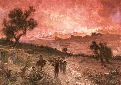 Jerusalems ødeleggelse av Nebukadnesar i 587 f.Kr av William Brassey Hole