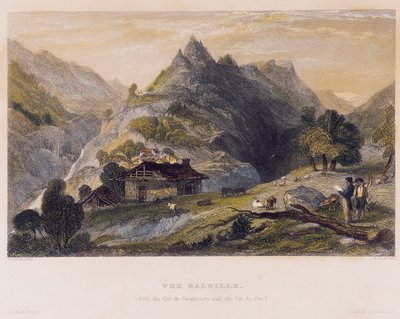 Utsikt over balsillen (basillen) med Col de Guignevert og Col de Pis av William Brockedon