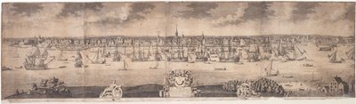 A South Prospect of Ye Flourishing City of New York i provinsen New York i Amerika, gravert av John Harris, 1717-18 av William Burgis