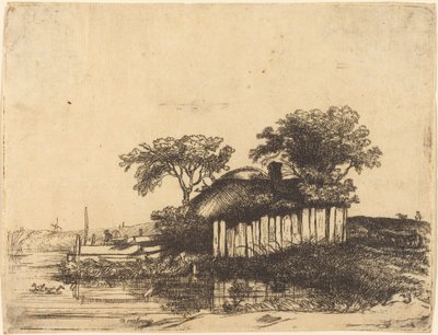 Hytte med hvit bleking av William Byron after Rembrandt van Rijn