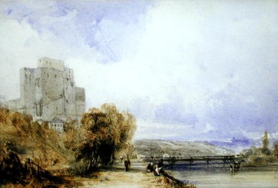 Chateau de Montboucher (akvarell på papir) av William Callow